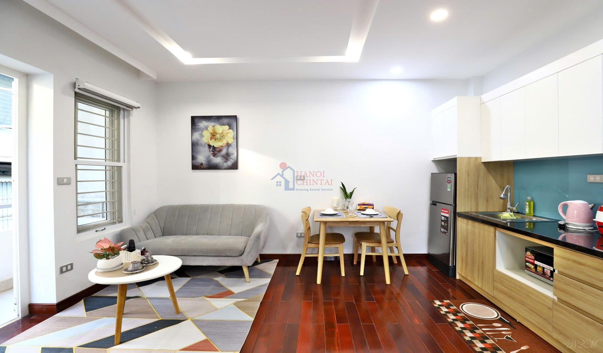 Ngoc Ha Ward・Linh Lang Streetの家具付き1ベッドルームアパート