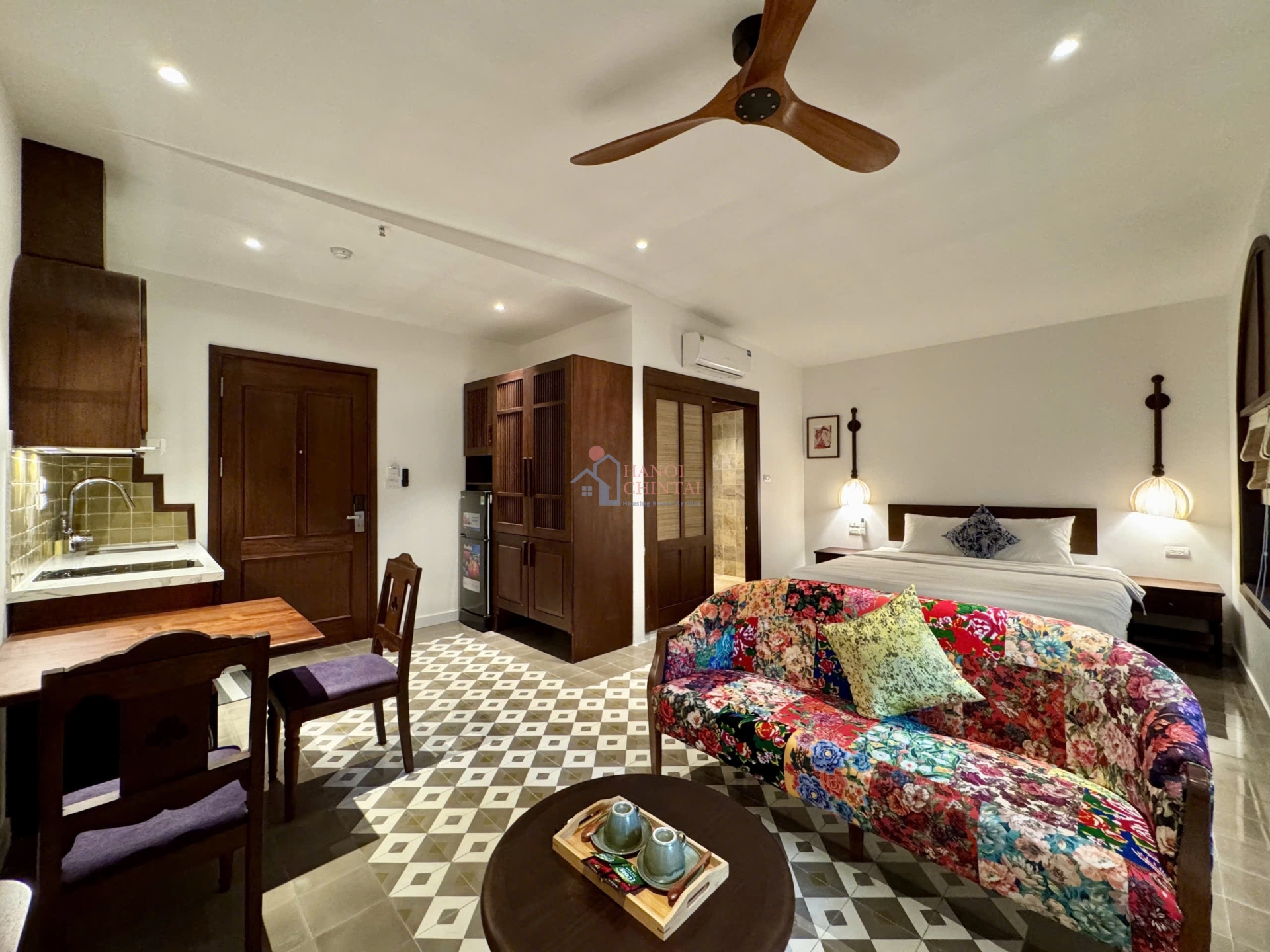 アパート102｜Tay Hoエリアのコンパクトな1ベッドルーム（40㎡）