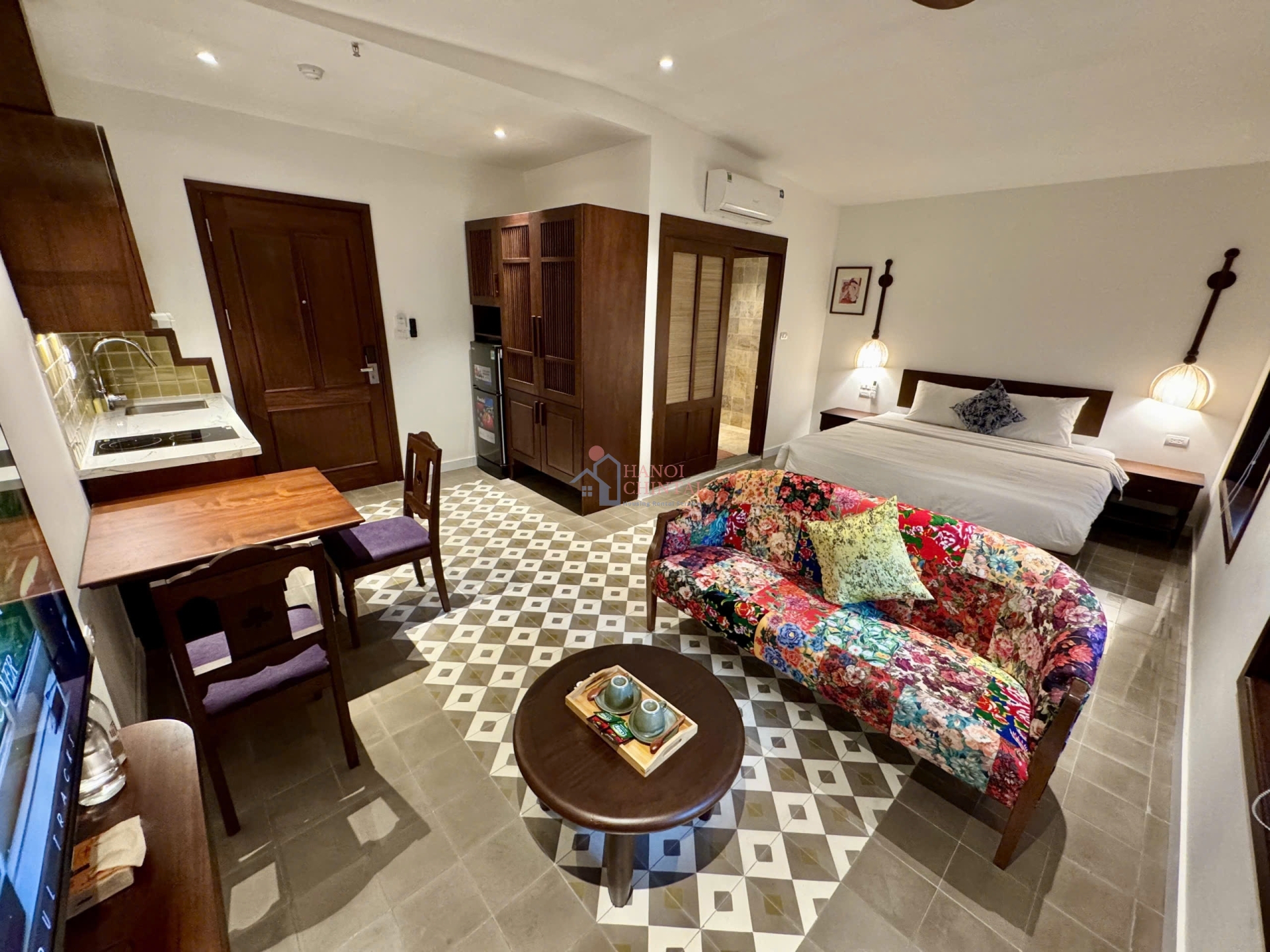 アパート102｜Tay Hoエリアのコンパクトな1ベッドルーム（40㎡）